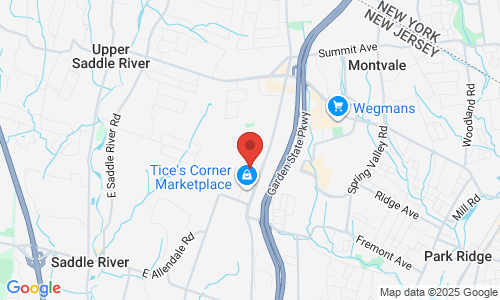 Google map image of our location in 50 Tice Blvd Suite 340 Office #338 Woodcliff Lake, NJ