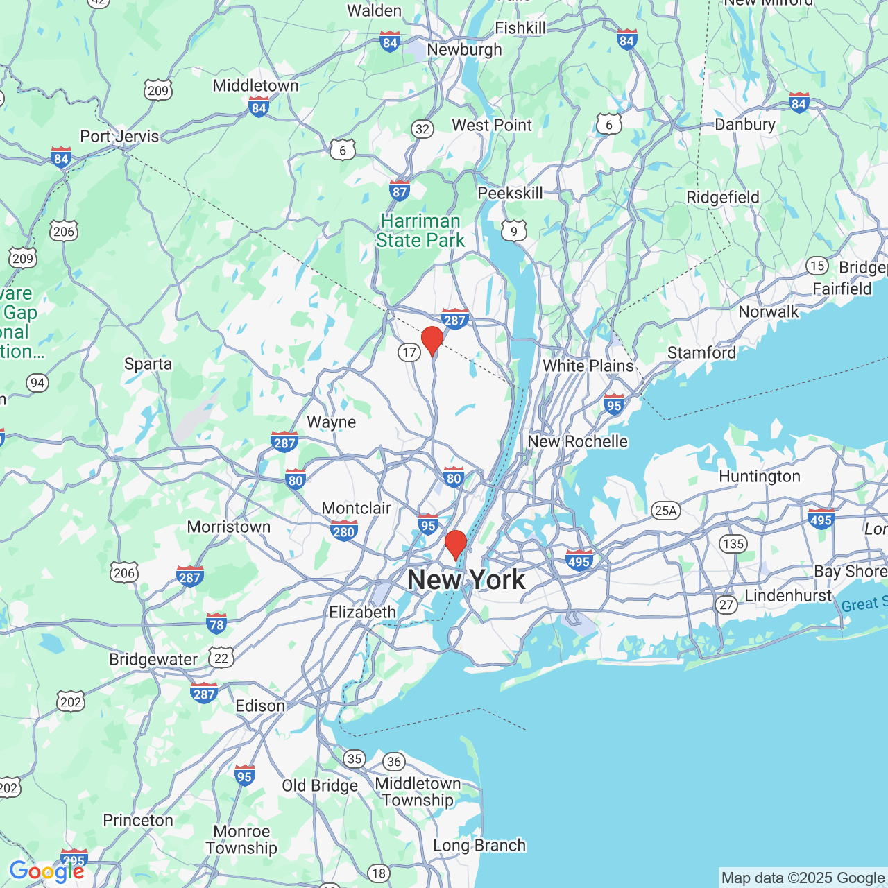 Google map image of our locations